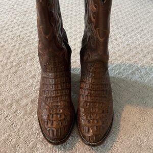 Chocolate Brown Tony Lama Alligator Boots Sz 8